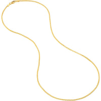 Olas d'Oro - 18K Yellow Gold 22" Wheat Chain Necklace with Lobster Lock - 6.05 Grams