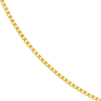 Olas d'Oro - 18K Yellow Gold 24" Box Chain Necklace with Lobster Clasp - 0.96mm Width