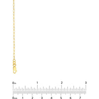 Olas d'Oro - 18K Yellow Gold 24" Paper Clip Chain Necklace with Diamond-Cut Links - 3.03 Grams Weight