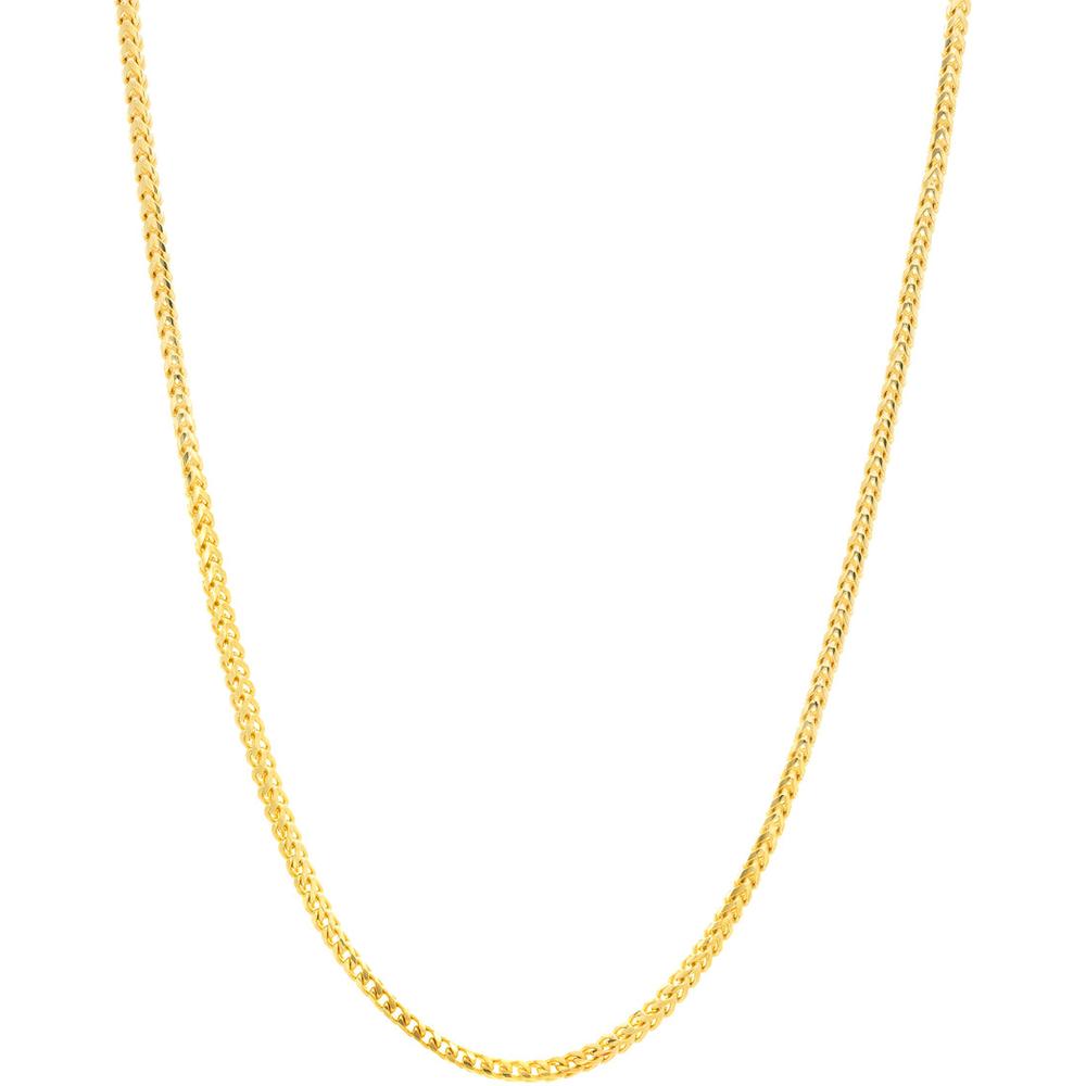 Olas d'Oro - 18K Yellow Gold 26" Franco Chain Necklace with Lobster Clasp - 27.71 Grams Total Weight