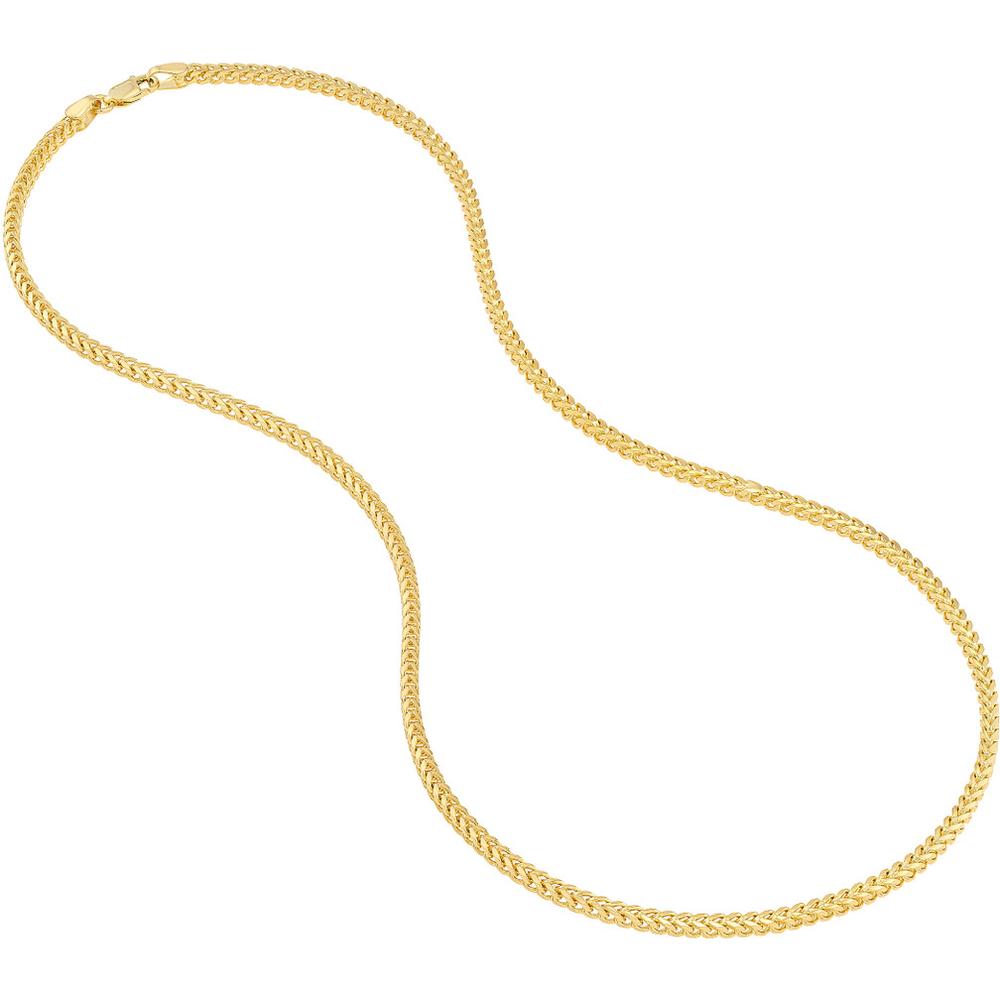 Olas d'Oro - 18K Yellow Gold 26" Franco Chain Necklace with Lobster Clasp - 27.71 Grams Total Weight