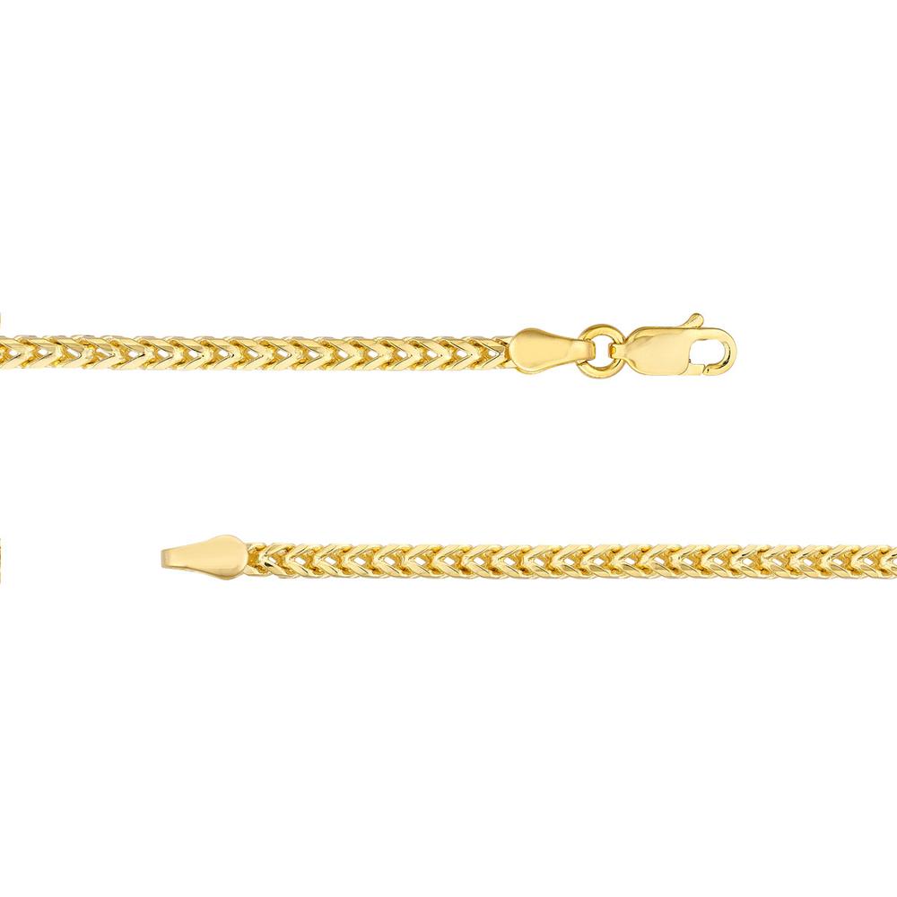 Olas d'Oro - 18K Yellow Gold 26" Franco Chain Necklace with Lobster Clasp - 27.71 Grams Total Weight