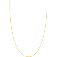 Olas d'Oro - 18K Yellow Gold 30" Box Chain Necklace with Lobster Clasp - 0.96mm Width