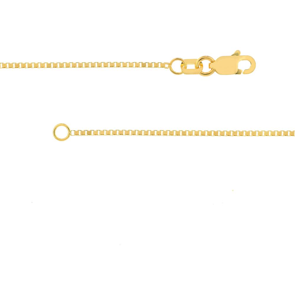 Olas d'Oro - 18K Yellow Gold 30" Box Chain Necklace with Lobster Clasp - 0.96mm Width
