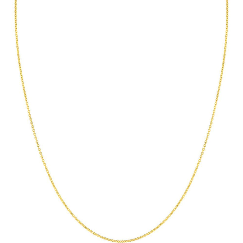 Olas d'Oro - 18K Yellow Gold 30" Cable Chain with Lobster Lock - 5.14 Grams Total Weight