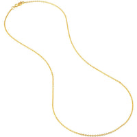 Olas d'Oro - 18K Yellow Gold 30" Cable Chain with Lobster Lock - 5.14 Grams Total Weight