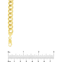 Olas d'Oro - 18K Yellow Gold 8.7mm Miami Cuban Link Chain Bracelet for Men 34.16 Grams Weight