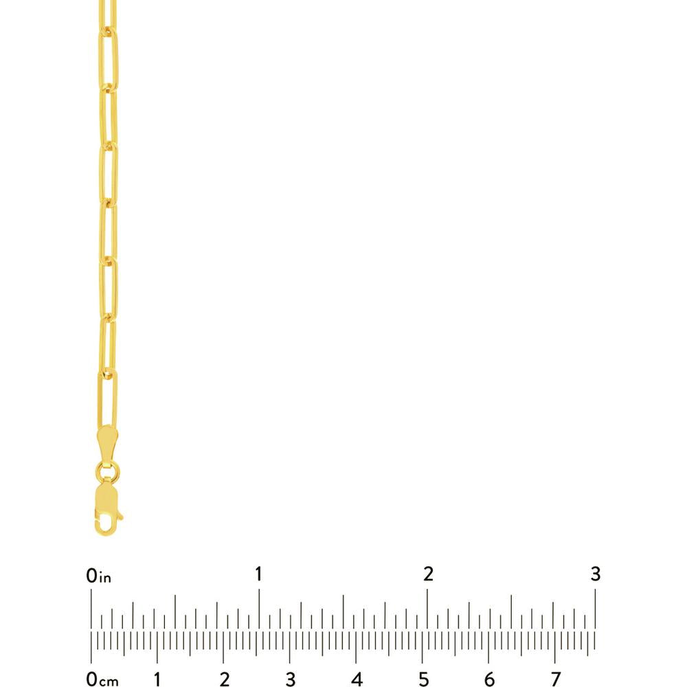 Olas d'Oro - 18K Yellow Gold Designer Long Link Chain Necklace - 30" Length, 3.80mm Wide, 19.41 Grams Total Weight