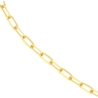 Olas d'Oro - 18K Yellow Gold Diamond-Cut Paper Clip Chain Necklace - 16" - 2.77 Grams