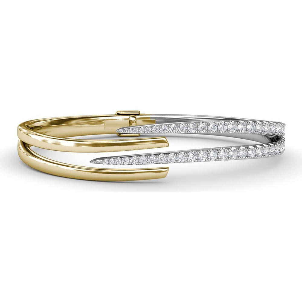Open Bangle with Pavé Set Round Diamonds by Fana - 2.64 Carat Total Diamond Weight