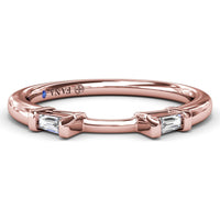 Open Center Wedding Band with Bar-Set Baguette Diamonds by Fana - 0.08 Carat Total Diamond Weight