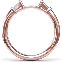 Open Center Wedding Band with Bar-Set Baguette Diamonds by Fana - 0.08 Carat Total Diamond Weight
