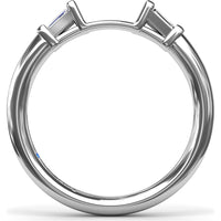 Open Center Wedding Band with Bar-Set Baguette Diamonds by Fana - 0.08 Carat Total Diamond Weight