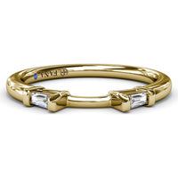 Open Center Wedding Band with Bar-Set Baguette Diamonds by Fana - 0.08 Carat Total Diamond Weight