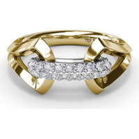 Openwork Band with Pavé Set Round Diamonds by Fana - 0.24 Carat Total Diamond Weight