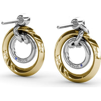 Openwork Hoop Earrings with Pavé Diamond Twist and Circle by Fana - 0.71 Carat Total Diamond Weight