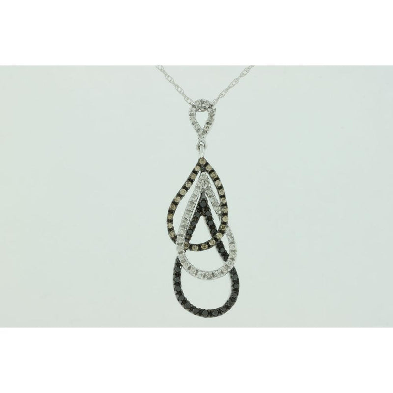 Opulent 14K White Gold 0.30 Carat Fancy Diamond Pendant