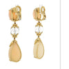 David Webb Opulent Opal Dreams 18K Yellow Gold Earrings with Newport Newport Rock Crystal Accent