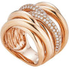 Piranesi - Oro Wave Ring in Rose Gold - 18K Rose Gold