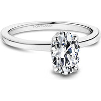 Oval Cut Diamond Engagement Ring with Four-Prong Setting in White Gold by Noam Carver<em> - Choose Your Center Diamond: 1 to 5 Carats, Sustainable Lab-Grown or Natural Earth-Mined</em>