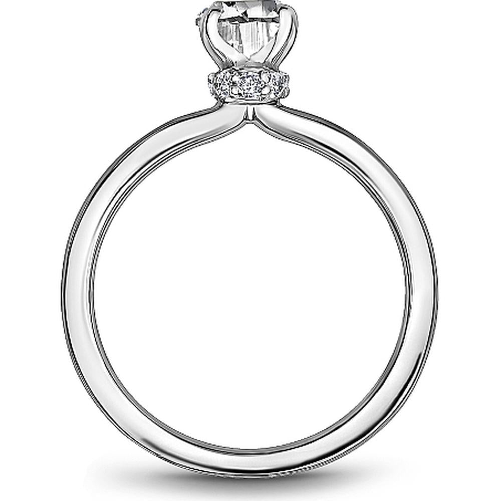 Oval Cut Diamond Engagement Ring with Four-Prong Setting in White Gold by Noam Carver<em> - Choose Your Center Diamond: 1 to 5 Carats, Sustainable Lab-Grown or Natural Earth-Mined</em>