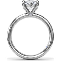 Oval Flush Engagement Ring Setting with Flush-Set Diamond Band by Fana - 0.27 Carat Total Diamond Weight