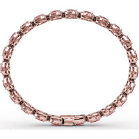 Oval Ruby and Diamond Halo Tennis Bracelet by Fana - 9.99 Carat Total Gemstone Weight