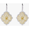 Piranesi - Pacha on Wire Earrings in Yellow Diamond - 18K White & Yellow Gold