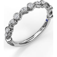 Paisley and Bezel Set Diamond Band by Fana - 0.20 Carat Total Diamond Weight