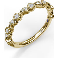 Paisley and Bezel Set Diamond Band by Fana - 0.20 Carat Total Diamond Weight