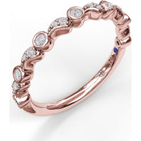 Paisley and Bezel Set Diamond Band by Fana - 0.20 Carat Total Diamond Weight