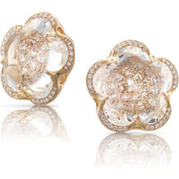 Pasquale Bruni Bon Ton Rock Crystal Diamond Earrings 18k Rose Gold