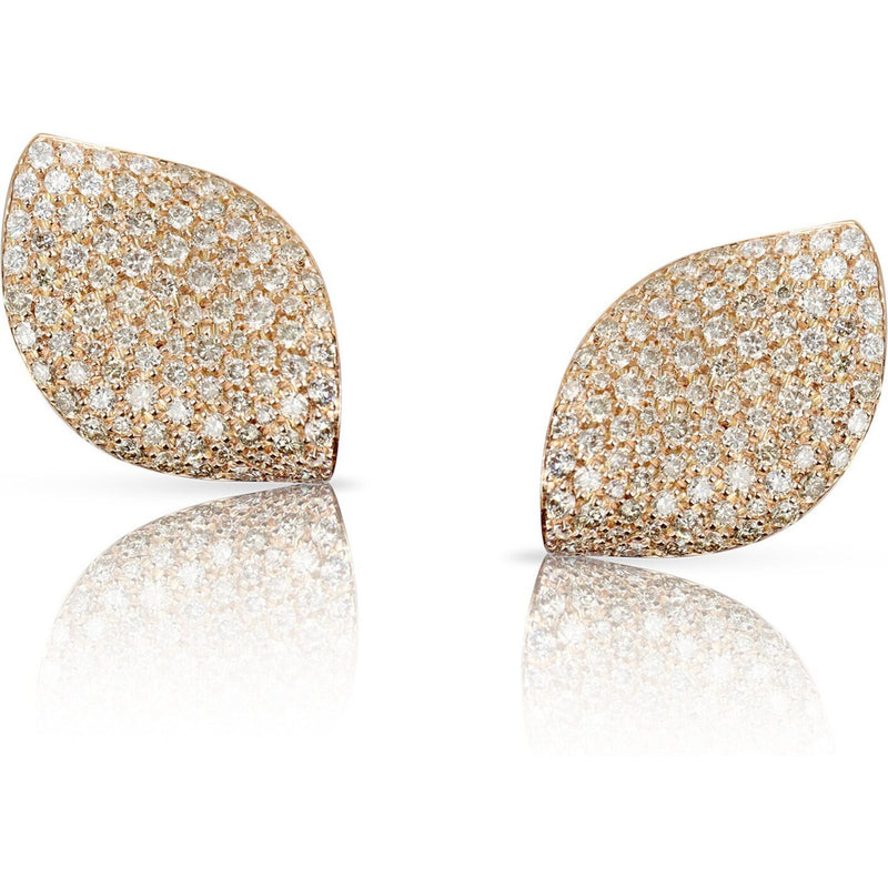 Pasquale Bruni - Aleluiá Earrings in 18k Rose Gold with White and Champagne Diamonds