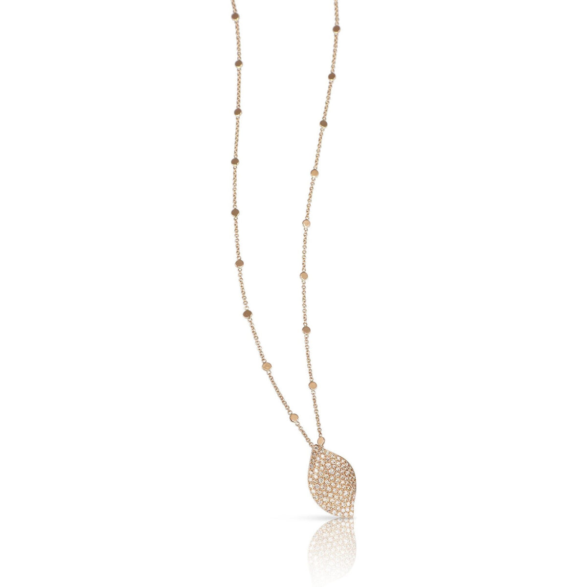 Pasquale Bruni - Aleluiá Long Necklace in 18k Rose Gold with White and Champagne Diamonds