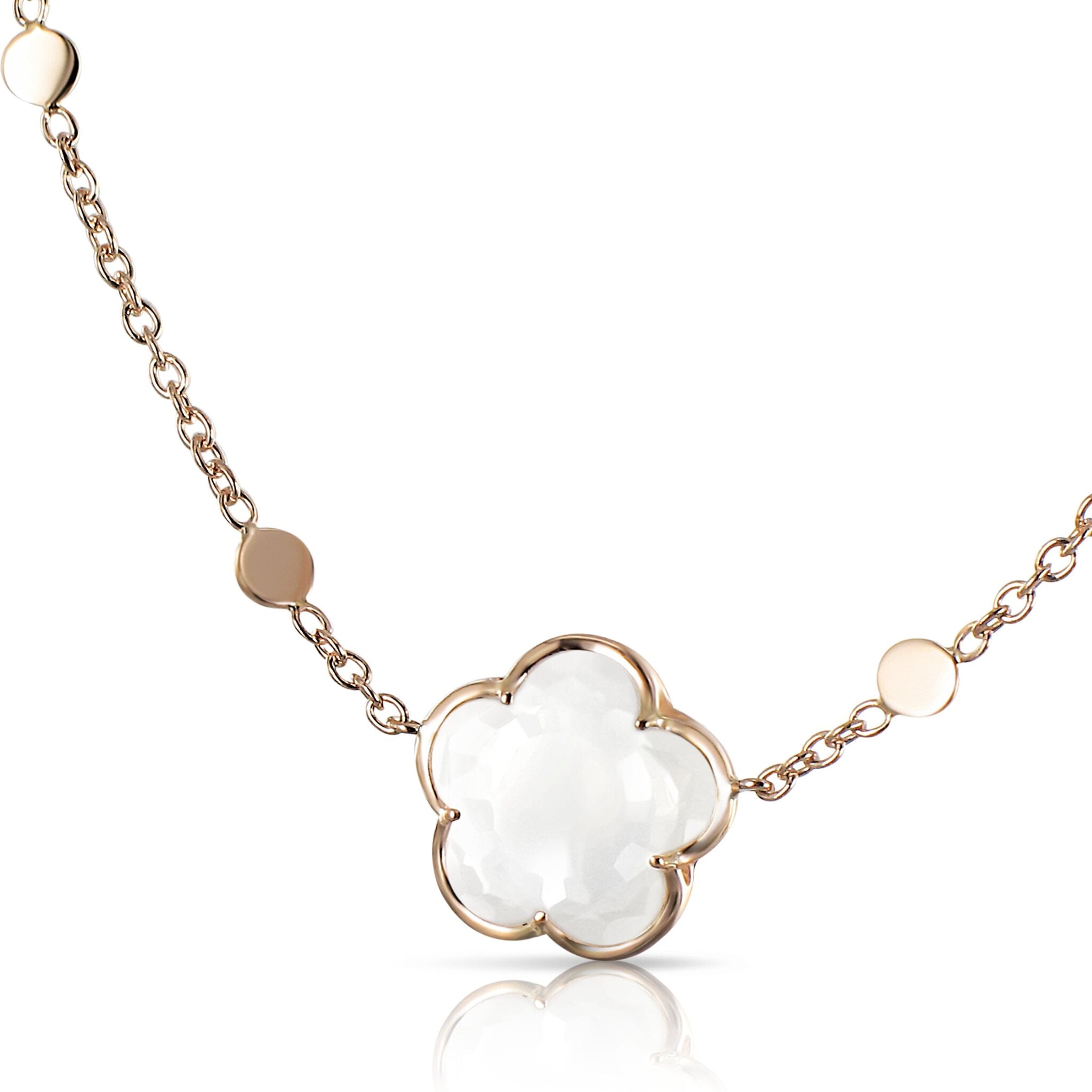 Pasquale Bruni - Bon Ton Necklace in 18k Rose Gold with Milky Quartz