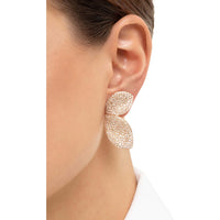 Pasquale Bruni - Giardini Segreti Earrings in 18k Rose and White Gold with White and Champagne Diamonds