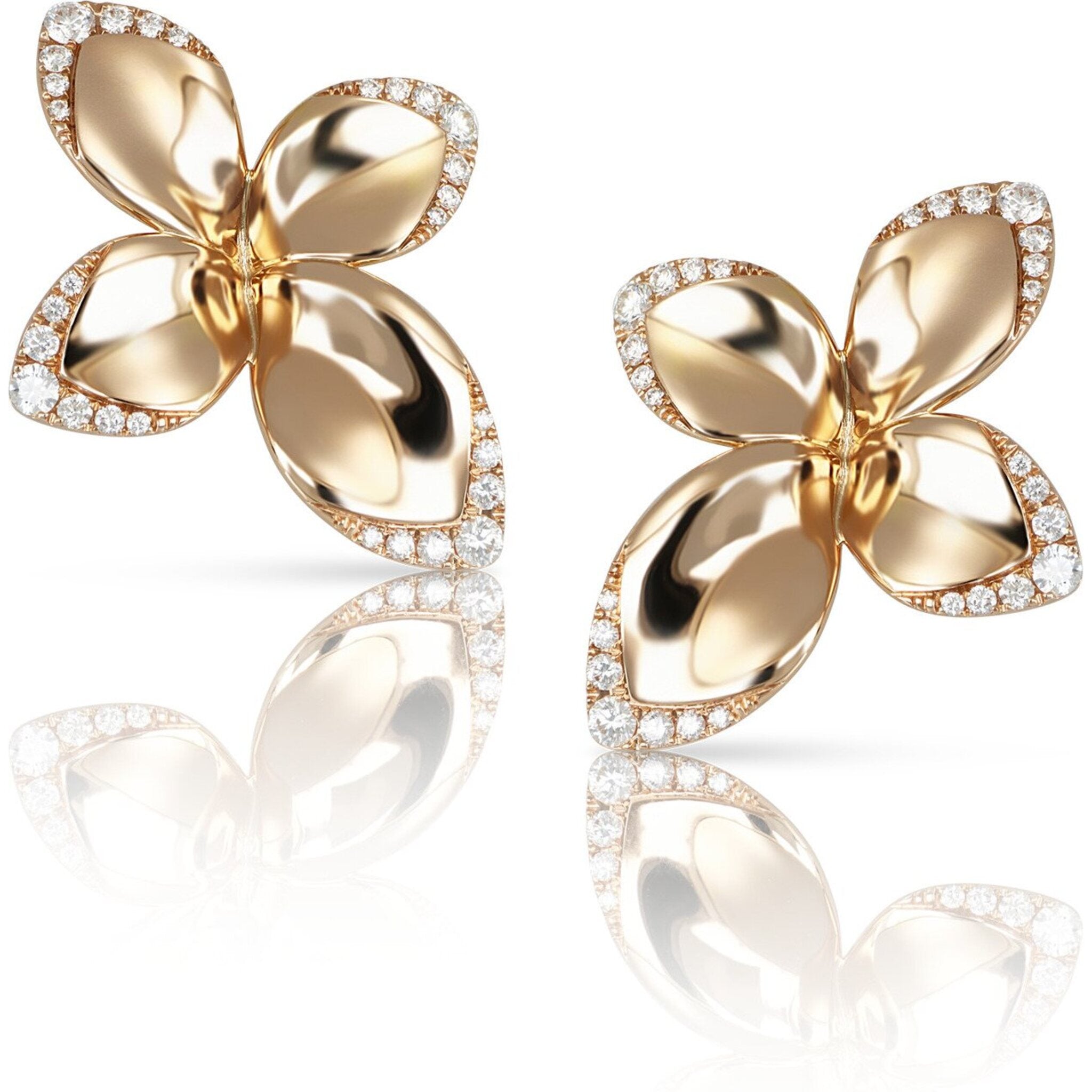 Sparkle Allure Cubic Zirconia 18K Rose Gold Over Brass Flower Drop Earrings  - JCPenney