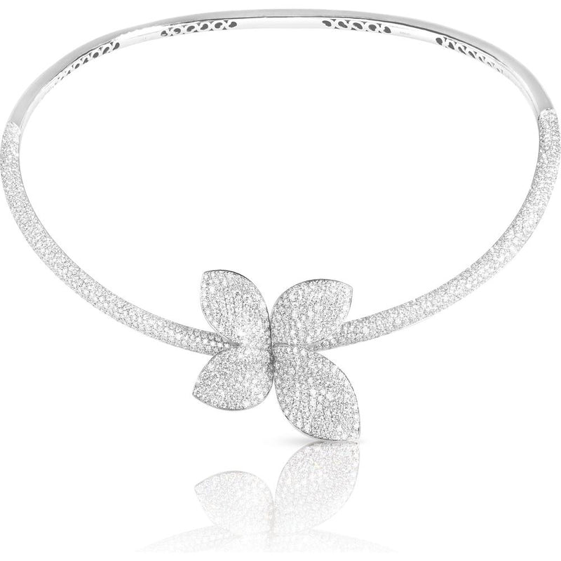 Pasquale Bruni Giardini Segreti Single Flower Collier in 18K White Gold With Diamonds