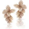 Pasquale Bruni Petit Garden Earrings in 18K Rose Gold With White and Champagne Diamonds