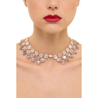 Pasquale Bruni Petit Joli Bouquet Lunaire Collier in 18K Rose Gold With Grey, White, Pink Moonstone and White Diamonds