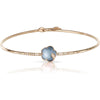 Pasquale Bruni Petit Joli Lunaire Choker in 18K Rose Gold With Lunar Night Blue Gem Made of Onyx and White Moonstone, White and Champagne Diamonds