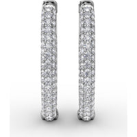 Pavé Diamond Hoop Earrings by Fana - 2.02 Carat Total Diamond Weight