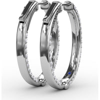 Pavé Diamond Hoop Earrings by Fana - 2.02 Carat Total Diamond Weight