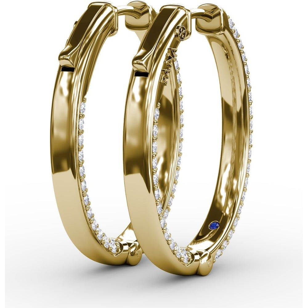 Pavé Diamond Hoop Earrings by Fana - 2.02 Carat Total Diamond Weight