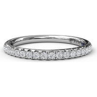 Pavé Diamond Wedding Band with Round Brilliant Diamonds by Fana - 0.23 Carat Total Diamond Weight
