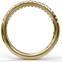 Pavé Diamond Wedding Band with Round Brilliant Diamonds by Fana - 0.23 Carat Total Diamond Weight