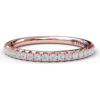 Pavé Diamond Wedding Band with Round Brilliant Diamonds by Fana - 0.23 Carat Total Diamond Weight