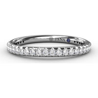 Pavé Diamond Wedding Band with Round Brilliant Diamonds by Fana - 0.32 Carat Total Diamond Weight