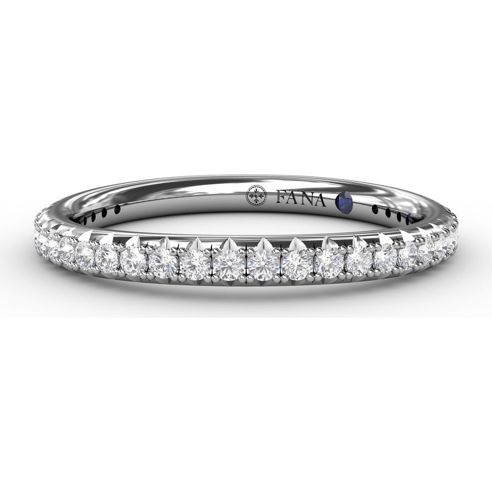 Pavé Diamond Wedding Band with Round Brilliant Diamonds by Fana - 0.32 Carat Total Diamond Weight