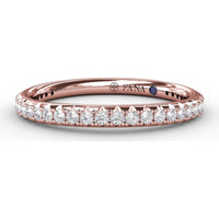 Pavé Diamond Wedding Band with Round Brilliant Diamonds by Fana - 0.32 Carat Total Diamond Weight